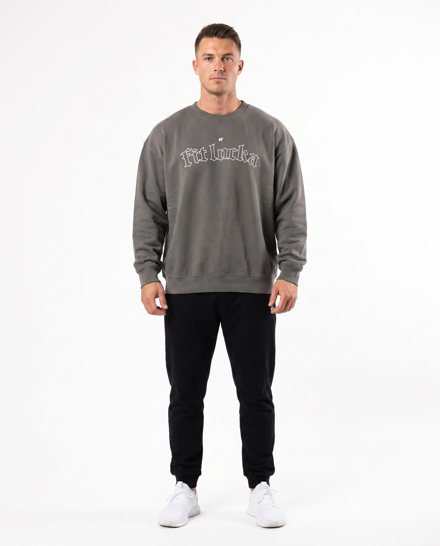 Charcoal Uni Sex Oversized Crewneck