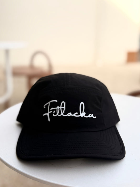 Nylon Training Cap - Cursive Black