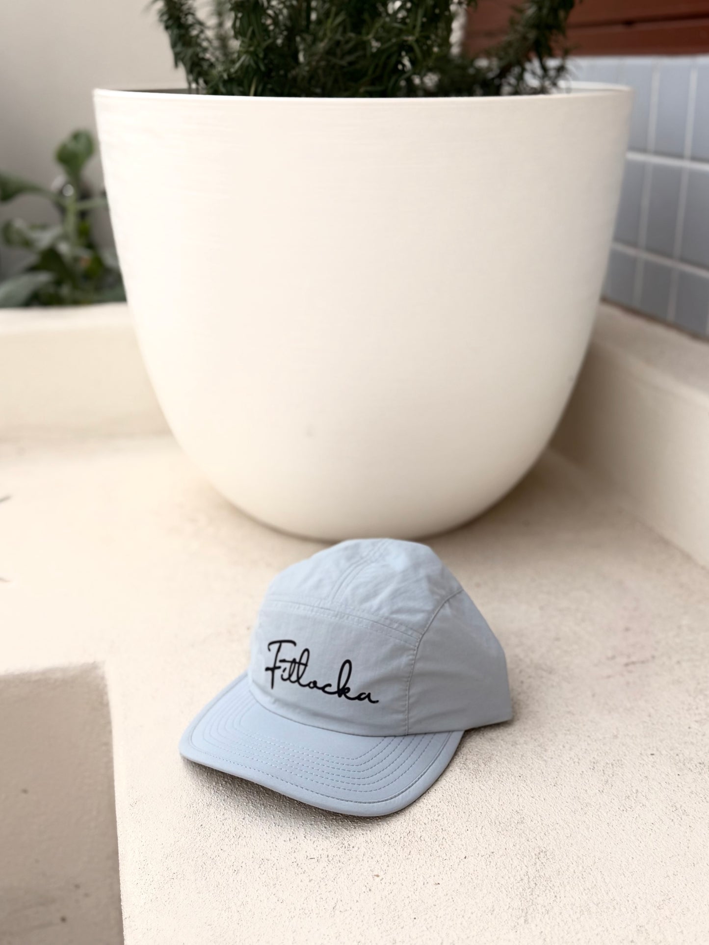 Nylon Training Cap - Cursive Grey