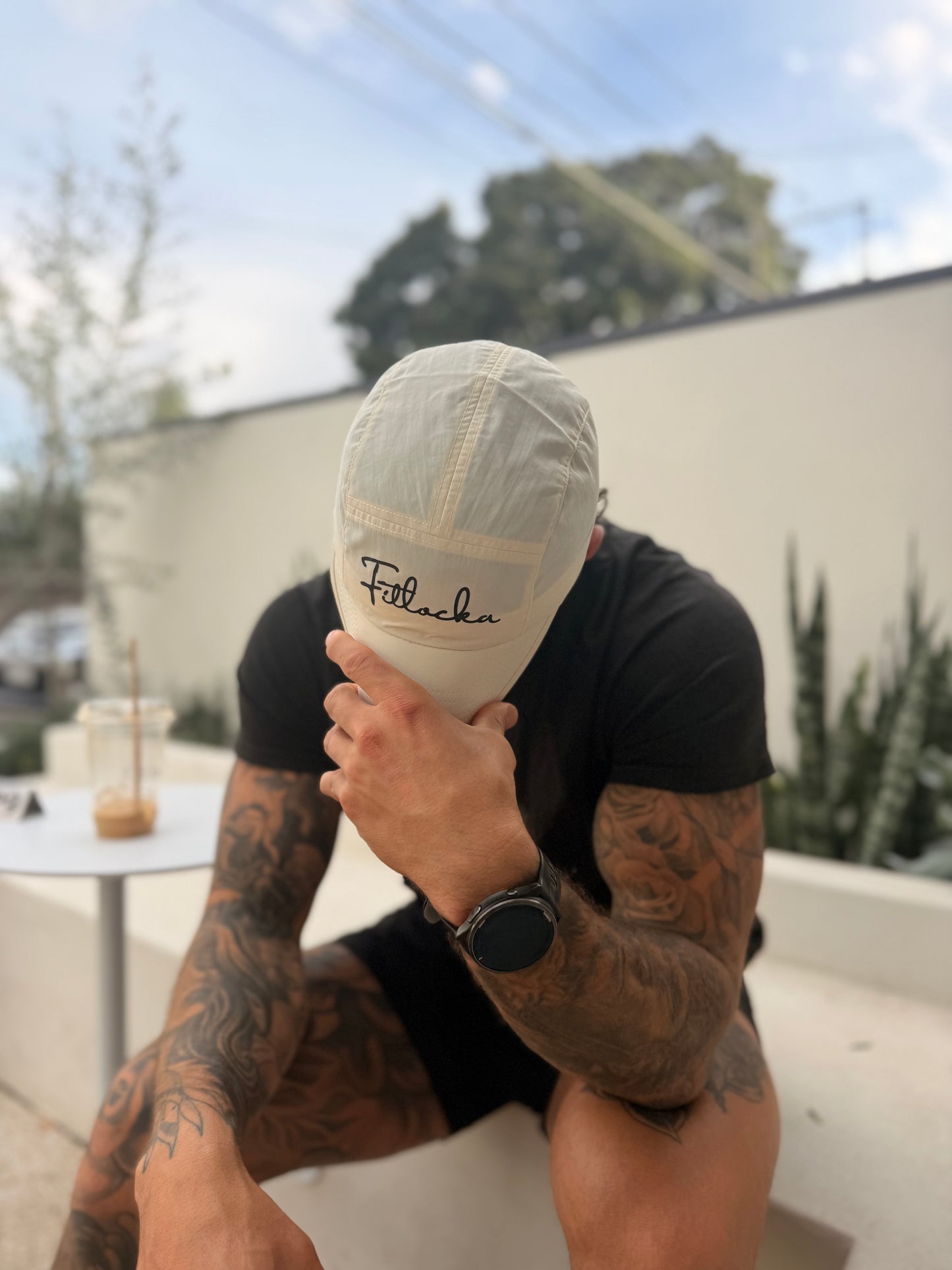 Nylon Training Cap - Cursive Off-White