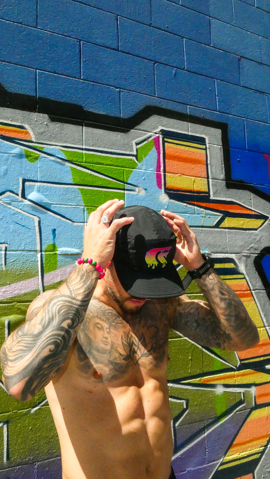 Nylon Training Cap - Black - Slime logo