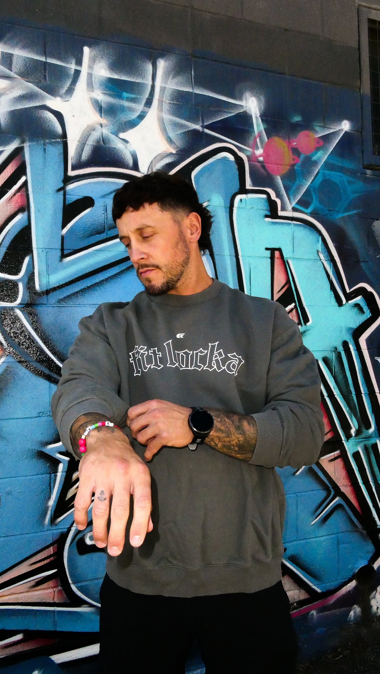 Charcoal Uni Sex Oversized Crewneck