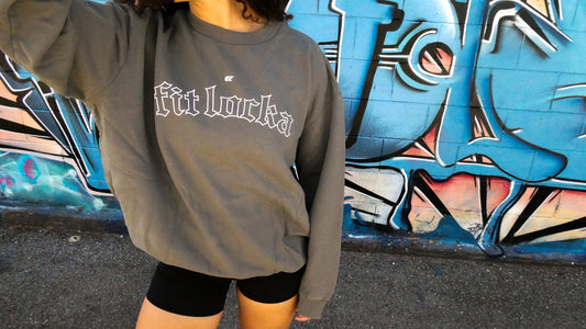 Charcoal Uni Sex Oversized Crewneck