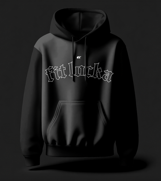 Black Uni Sex Oversized Logo Hoodies
