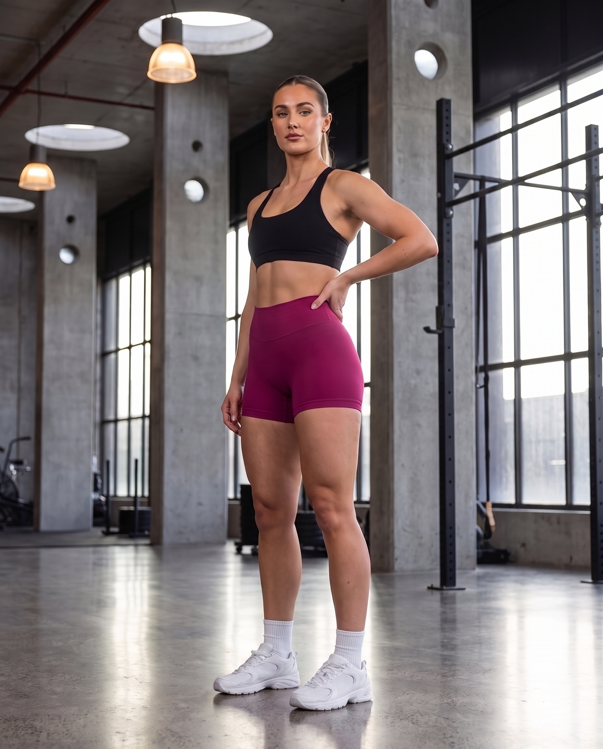 Fitlocka Seamless Shorties - Berry Red