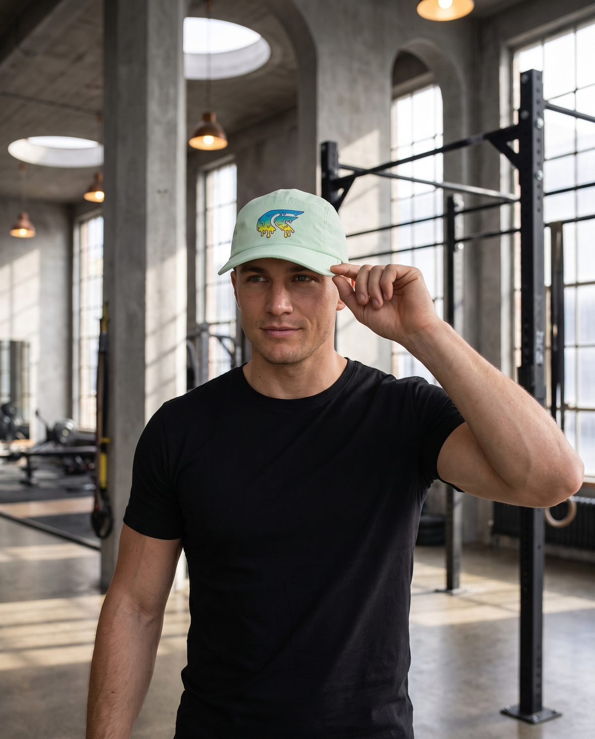 Nylon Training Cap - Light Green - Slime logo