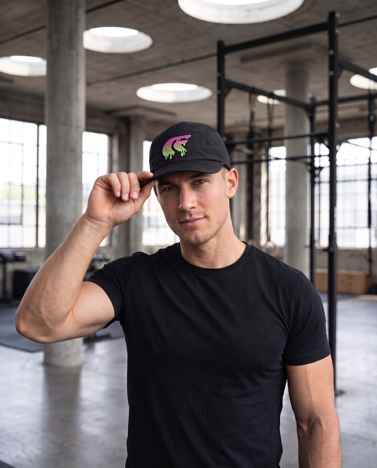 Nylon Training Cap - Black - Slime logo